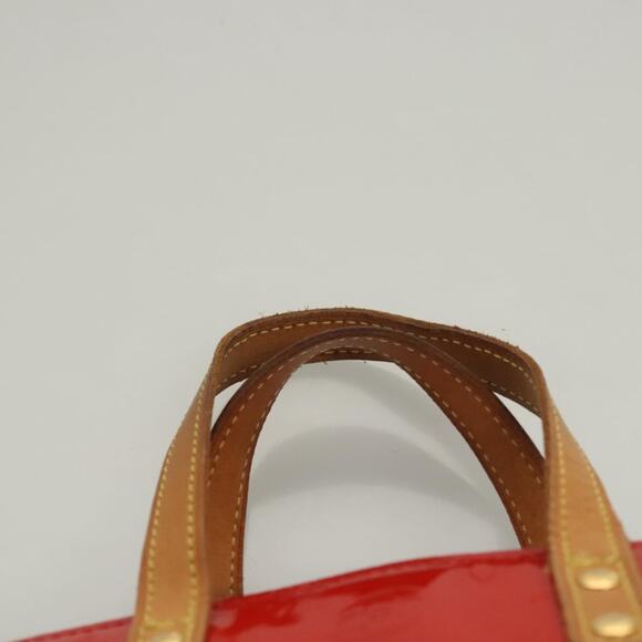 LOUIS VUITTON Monogram Vernis Reade PM Hand Bag Red Rouge M91088 - Picture 9 of 13